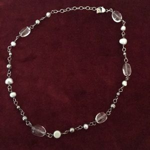 Silpada silver and freshwater pearl necklace